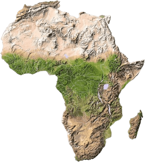 Carte satellite de l'Afrique